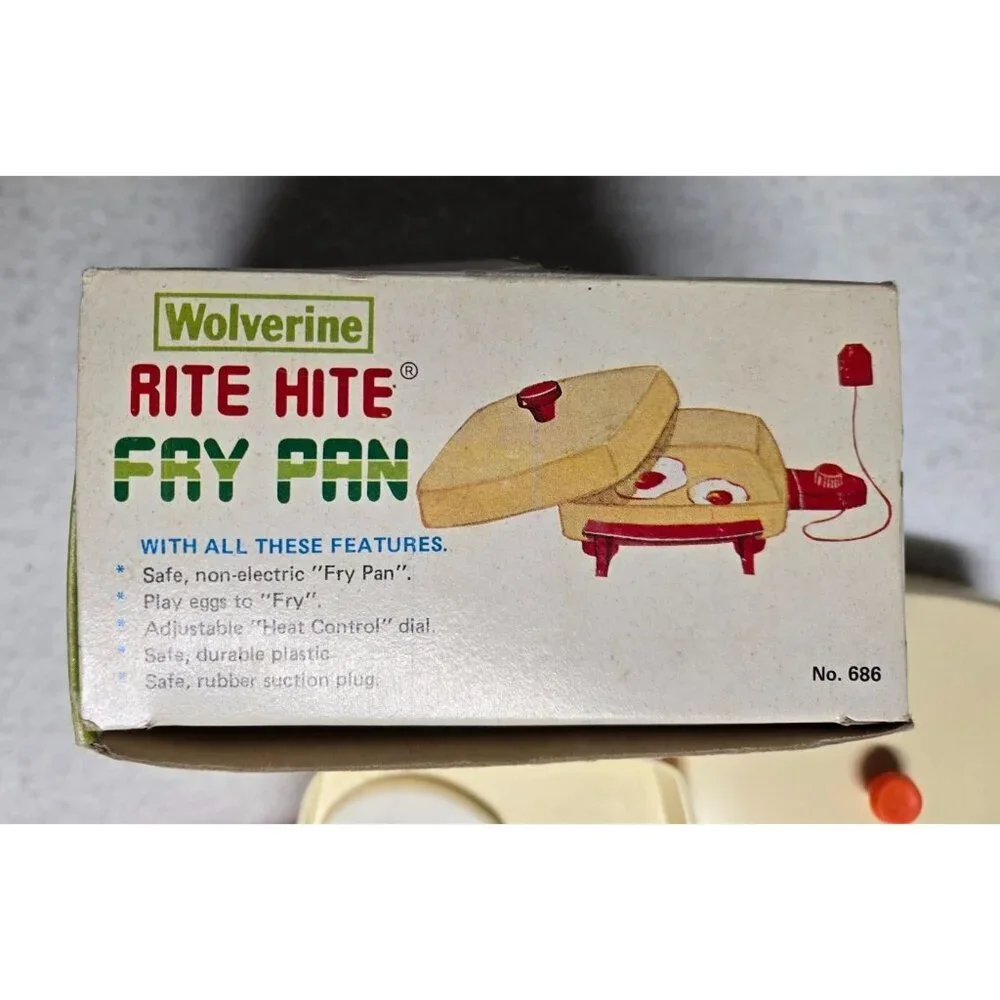 Wolverine Rite Hite Fry Pan Toy With Box‎ Childs Vintage Toy